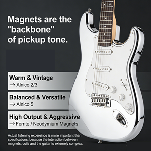 Micro Humbucker magnétisé Alnico 2/3/4/5/8 pour guitare électrique industrielle, avec aimant en tige Alnico et service de cintrage - Product Image 6