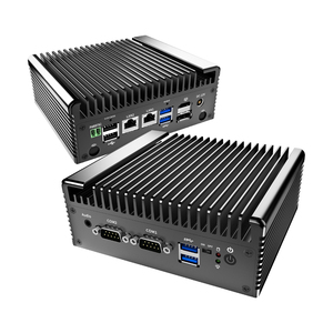 Nouveau mini PC industriel sans ventilateur à montage sur rail DIN, <span class=keywords><strong>I7</strong></span> <span class=keywords><strong>4600U</strong></span>, ordinateur industriel embarqué, 2RJ45 2COM RS232/RS485 - Product Image 3