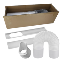 Nuevo Diseño de Alta Calidad, Deflector de Gas para Uso Doméstico de PVC y ABS, 55-160cm+, Interfaz de Boca Plana de 150mm+, Tubo de Escape de 2m, 3 Piezas