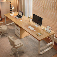 Bureau d'ordinateur minimaliste avec bibliothèque intégrée, poste de travail domestique, table d'écriture pour étudiants pour les petits espaces domestiques