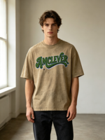 AMCLEVER 2026 T-shirts vintage pour hommes 230 g/m² Sweatwear T-shirt vintage oversize délavé unisexe pour impression DTG et sérigraphie personnalisée OEM