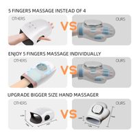 Gants de massage électriques vibrants sans fil OEM 2026, machine de massage électrique pour les mains et les doigts, masseur en forme de main électrique avec chaleur et compression