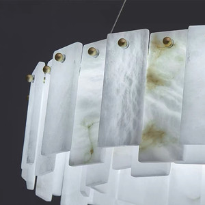 Lámpara de Araña Redonda de Lujo para Dormitorio, de Mármol y Alabastro con <span class=keywords><strong>Luz</strong></span> Natural - Product Image 4