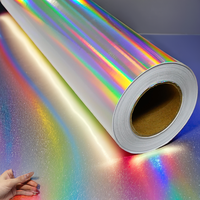 Vente flash - Autocollants en vinyle holographique brillant autocollants en PVC résistants à l'eau et aux UV, permanents, pour découpe sur traceur