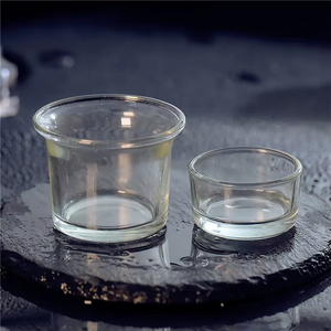 Vente en gros à bas prix Bougeoirs votifs en verre transparent Bougeoir chauffe-plat Bougeoir à bas prix bocal en verre bouteille en verre - Product Image 4