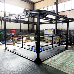 Ring <span class=keywords><strong>de</strong></span> boxe MMA ONEMAX avec sac <span class=keywords><strong>de</strong></span> frappe suspendu et tapis <span class=keywords><strong>de</strong></span> sol enroulable pour économiser <span class=keywords><strong>de</strong></span> l'espace pour l'entraînement <span class=keywords><strong>de</strong></span> boxe, MMA et lutte - Product Image 4