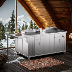 Cuisinière extérieure moderne en acier inoxydable, capacité <span class=keywords><strong>4</strong></span>-5L, réchaud à bois, chauffage rapide, design durable, pour camping et barbecues KEEP <span class=keywords><strong>KAMP</strong></span> - Product Image 6