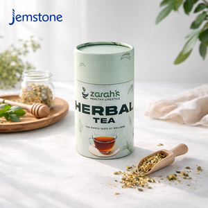 Tube cylindrique haut de gamme biodégradable de qualité alimentaire pour emballage de sachets de thé, tube en carton kraft pour infusion de tisanes - Product Image 6