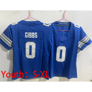 Юные дети 0 Jahmyr Gibbs оптовая продажа высококачественные сшитые американские футбольные майки - Product Image 3
