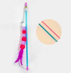 Accessoires pour animaux de compagnie vente chaude chat jouant teaser jouet mouvement actif <span class=keywords><strong>bleu</strong></span> chat jouet autocollant - Product Image 3
