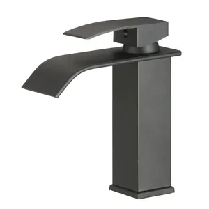 Tidjune Rv Санузел кран для ванной матовый черный водопад кран раковина с одной ручкой Ванная раковина кран