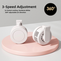 Mini ventilateur portatif USB rechargeable, 5 heures d'autonomie, petit ventilateur silencieux avec moteur sans balais, ventilateur de poche et de bureau