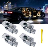 Projecteur LED étanche pour porte, lampe de bienvenue 12V sans erreur, lumière laser de projection de logo fantôme, pour Audi