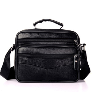 Nouveau sac à bandoulière en cuir pour hommes, sac de messager à <span class=keywords><strong>main</strong></span> décontracté en cuir de vache de première couche - Product Image 1