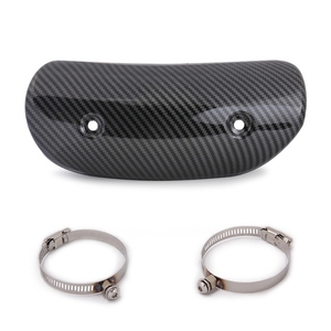 Pot d'échappement modifié pour moto avec une section intermédiaire en fibre de carbone, un bouclier thermique et une protection résistante à la chaleur - Product Image 5