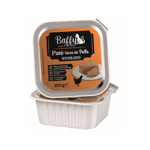 Baffycat Pate completo <span class=keywords><strong>cibo</strong></span> umido <span class=keywords><strong>per</strong></span> gatti pollo senza zuccheri aggiunti <span class=keywords><strong>cibo</strong></span> <span class=keywords><strong>per</strong></span> gatti a basso contenuto di grassi <span class=keywords><strong>per</strong></span> gatti sterilizzati 100G - Product Image 1