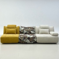 Canapé modulaire sectionnel avec ottoman - Ensemble de canapés en tissu moderne avec modules multicolores personnalisables pour salon