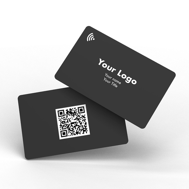 Rfid Card 13.56mhz Ntag213 Ntag215 Ntag216 Smart Digital Rfid Business Cards Pvc Matte Black Nfc Card