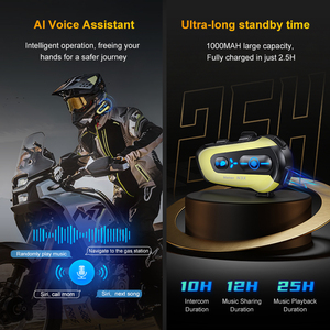 N3x giá rẻ giá Mũ bảo hiểm giao tiếp cho thể thao ngoài trời với Dual-core Chipset jl5.4 Interphone cho cưỡi với âm thanh trộn - Product Image 6