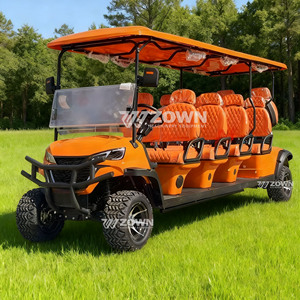 Carrito de golf de 8 plazas con distancia entre ejes larga, batería de litio de gran capacidad para transporte en hoteles, campamentos y complejos turísticos. - Product Image 5