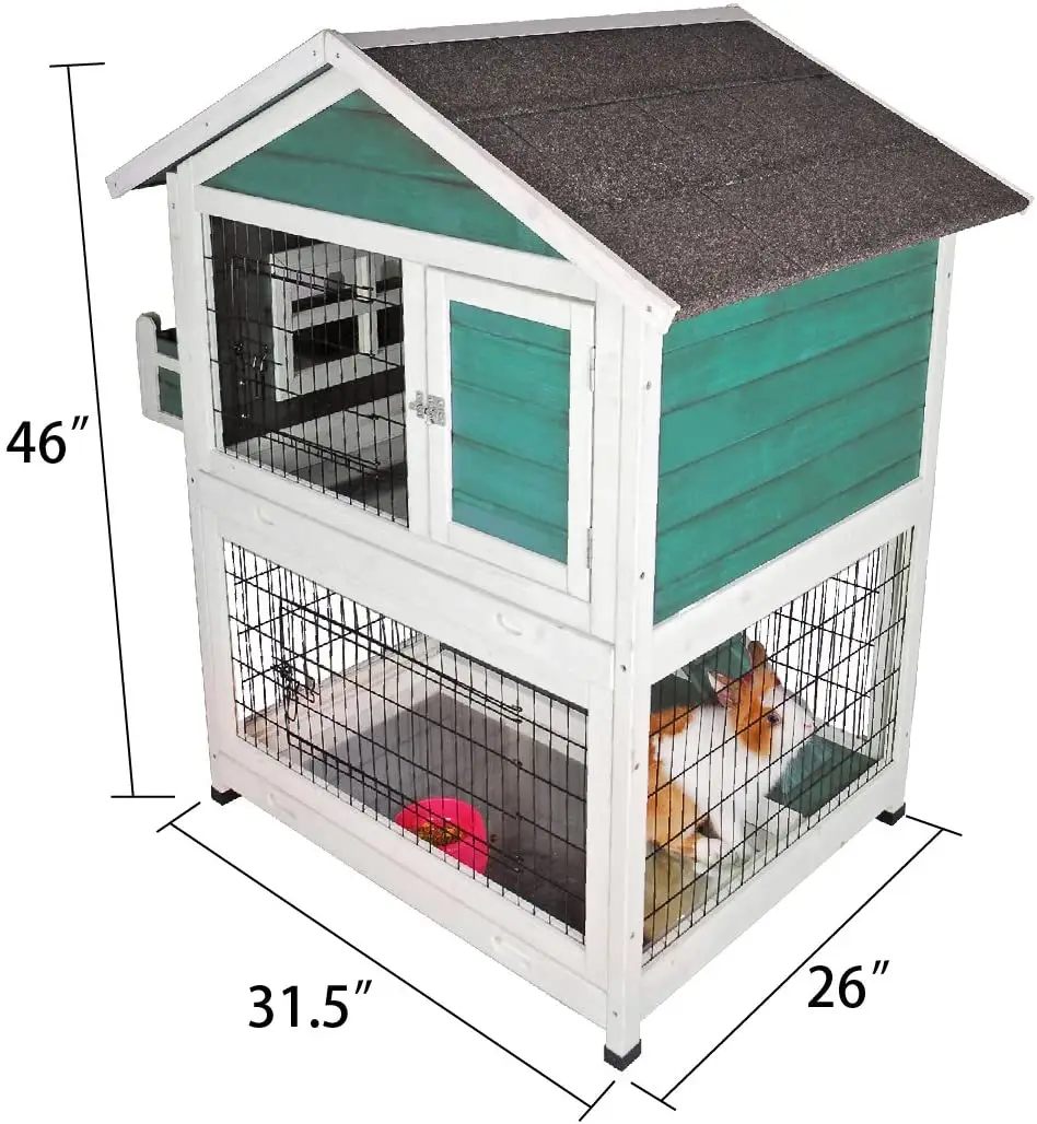 2021 pet shop products outdoor wooden cage for rabbit hutch