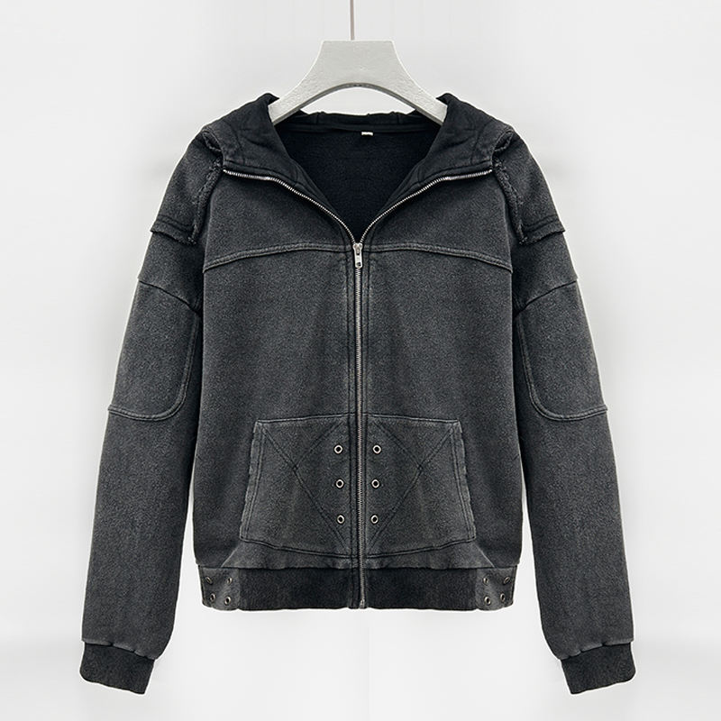Black Denim Hooded Jackets - Stylish & Warm Clothing
