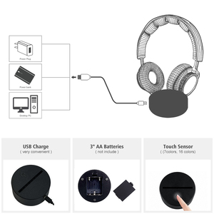 Veilleuse LED 3D Ours <span class=keywords><strong>Kawaii</strong></span> à Motifs Personnalisés, 7 Couleurs, Base Ronde en Acrylique, Matériau ABS, Télécommande, pour Tailles Moyennes - Product Image 3