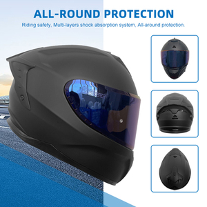 Vente en gros OEM ODM personnalisé d'usine Casques de moto noirs ECE Casco De Motocicleta Racing Full Face Casques de moto Équipement de sécurité - Product Image 3