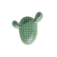 Belle conception de mode cactus Bijou Plat plaque bijoux plateau support de la bague pour la vente en gros