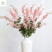 Nouvelle Arrivée : Arrangements Floraux Artificiels en Latex, Fausses Fleurs de Delphinium Bleues à Toucher Réel, Populaires pour Mariages et Décoration de Vase à Domicile