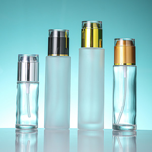 MLM Hot Sale OEM Custom Transparent <b>Glass</b> Spray Bottle Frosted Lotion Pump Bottle Cosmetic Packaging Facial Toner <b>Container</b> - Product Image 3