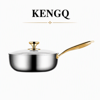 Gewerbliche Küche 316 Edelstahl Bratpfanne 30cm Hotel-Kochpfanne mit Langem Griff für Restaurant-Kochen Professionell