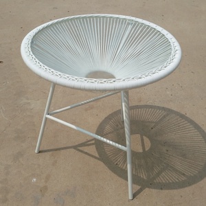 22 pouces Patio Intérieur et Extérieur En Rotin Ensemble Assorti <span class=keywords><strong>Acapulco</strong></span> <span class=keywords><strong>Table</strong></span> D'appoint <span class=keywords><strong>Table</strong></span> <span class=keywords><strong>Basse</strong></span> En verre, Bleu - Product Image 6