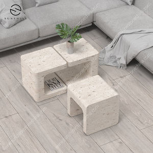 โต๊ะปลายโอนิกซ์ Travertine รูปตัว C หรูหราทันสมัยออกแบบได้เองสำหรับอุตสาหกรรมในร่มและกลางแจ้งการออกแบบอุตสาหกรรม - Product Image 3