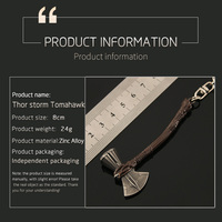 Porte-clés hache en alliage de zinc de 8 cm, réplique 3D de l'hache Stormbreaker de haute qualité, porte-clés d'arme de film durable, cadeau pour les fans masculins