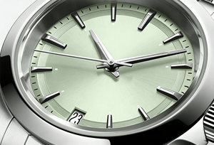 Montre de sport tout en acier inoxydable noir avec cadran vert et index lumineux Longinesing - Product Image 6
