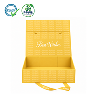 Boîte magnétique pliable de luxe avec poignée en ruban, logo UV sélectif, en carton rigide écologique, pour cadeau de mariage ou anniversaire
