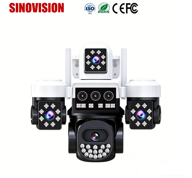 O-KAM 8MP 4 Lens 360 WiFi PTZ Auto Tracking AI Human Detection Full Color Night Vision CMOS Security Camera with Cloud Storage