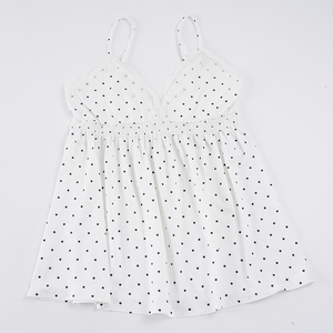 เสื้อครอปสายเดี่ยวลายจุดแต่งลูกไม้สไตล์ Y2K สำหรับผู้หญิง เซ็กซี่ น่ารัก ทรงเอ ไร้แขน เหมาะสำหรับใส่ในฤดูร้อน สตรีทแวร์ ขายส่ง - Product Image 6