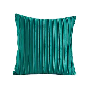 Bantal persegi warna polos poliester 100%, bantal empuk berlapis sederhana untuk sofa, sofa, tempat tidur