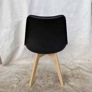 Modern Nordic Wooden Leg Hotel Table and <b>Chairs</b> Custom Color PP Plastic Cushion Seat <b>Tulip</b> Dining <b>Chair</b> - Product Image 2