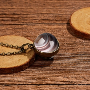 Collier Pendentif Vintage Personnalisé pour Hommes et Femmes, avec Boule de Verre Lumineuse des Huit Planètes (<span class=keywords><strong>Terre</strong></span>, <span class=keywords><strong>Mars</strong></span>) - Product Image 5