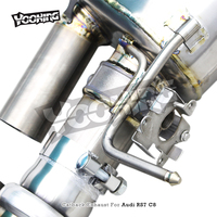 Système d'échappement Catback AUTO pour Audi RS6/RS7 C8 4.0T 2019-2024 Silencieux de tuyau d'échappement en titane de course avec valve OEM