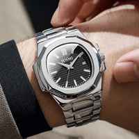 Montre d'affaires pour homme écologique la plus vendue, mouvement à quartz minimaliste, bracelet en alliage, la plus vendue