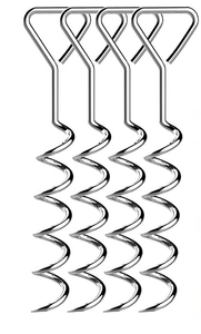 Ancre de sol en spirale de 16 pouces, <span class=keywords><strong>kit</strong></span> <span class=keywords><strong>d</strong></span>'<span class=keywords><strong>ancrage</strong></span> au sol pour tentes, trampoline, clôture, abris, balançoires, piquet de fixation pour chien - Product Image 4