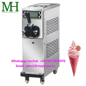 Máquina para hacer helados de un solo sabor, máquina para hacer helados pequeños, mini máquina para hacer helados de encimera con PreEnfriamiento y bomba de aire