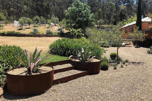 Bordure de jardin surélevée en acier corten flexible de 100 mm, résistante aux intempéries, imperméable, style Art déco, pour l'intérieur et l'extérieur - Product Image 4