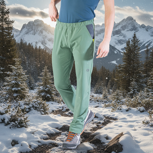 Pantaloni leggeri per Sport invernali Arunzo da uomo traspiranti taglie forti Softshell pantaloni antivento con tessuto a pieghe in poliestere stampato in vita - Product Image 3