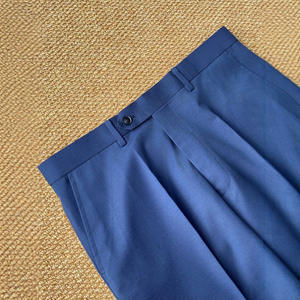 <span class=keywords><strong>Pantaloni</strong></span> Formali <span class=keywords><strong>da</strong></span> <span class=keywords><strong>Uomo</strong></span> MTM Personalizzabili, Stile Classico Business, Traspiranti, in TR, Senza Risvolto, Blu, Slim Fit, con Chiusura a Zip - Product Image 3