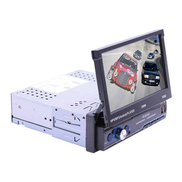 Universal Car DVD Player 7 Inch Retractable Touch Screen Multimedia MP5 BT USB FM Audio 1 Din Android Car Radio